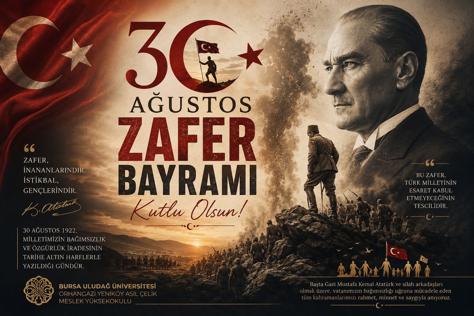 30 AĞUSTOS ZAFER BAYRAMI KUTLU OLSUN